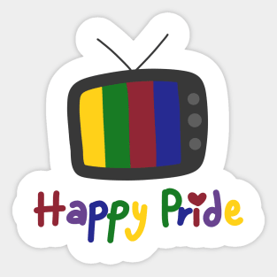 Happy pride on TV Sticker